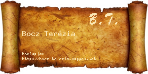 Bocz Terézia névjegykártya