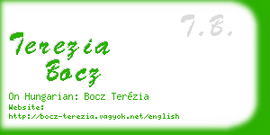 terezia bocz business card